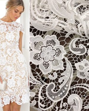 offwhite flowers guipure dress lace fabric