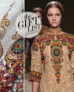 Valentino fashion show water-soluble printed designer guipure lace fabric