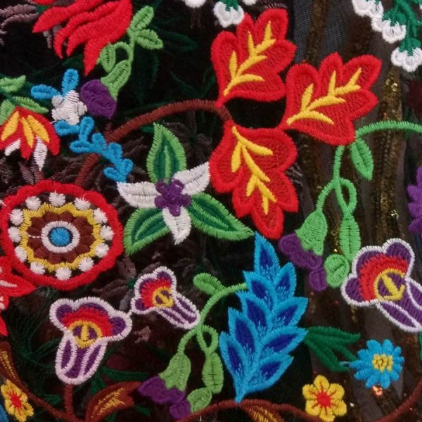 Baroque Colorful Sunflower Rainforest Embroidered Net Designer dress lace fabric