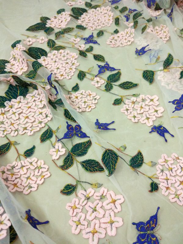 3d Floral Embroidery Haute Designer Lace Dress Fabric