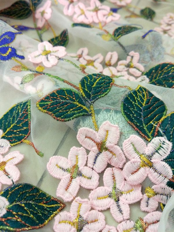 3d Floral Embroidery Haute Designer Lace Dress Fabric