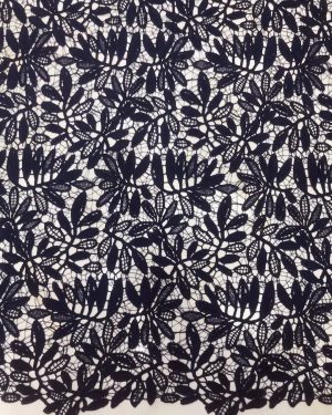 Chemical lace black Water soluble embroidery Fabric