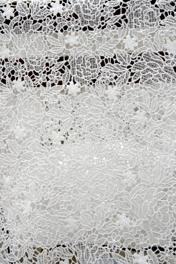 white guipure fabric