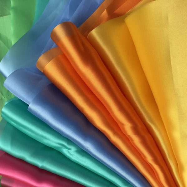 Quality Satin Silk Crepe Fabric Stretch Polyester Fabric