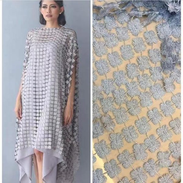 crocheted lace Fabric