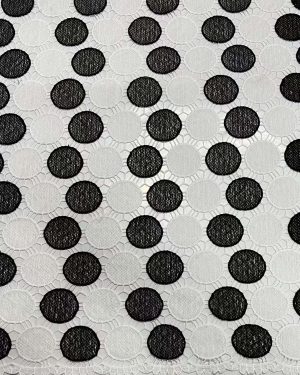 white black cord lace fabric