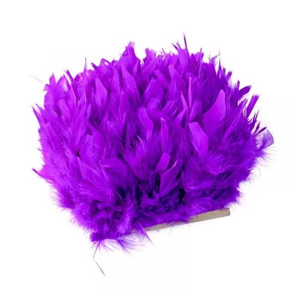 purple Natural Turkey Feathers Trim