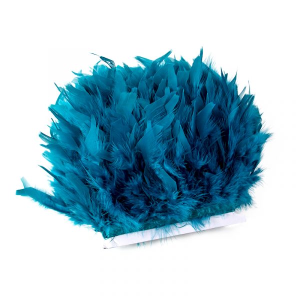 Peacock Green Natural Turkey Feathers Trim