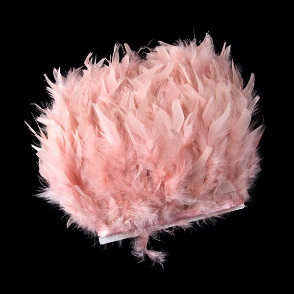 Shrimp pink Natural Turkey Feathers Trim