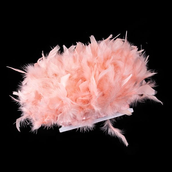 Deep champagne Natural Turkey Feathers Trim