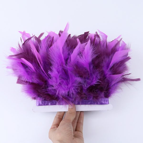 Purple Fancy Turkey feather Fringe