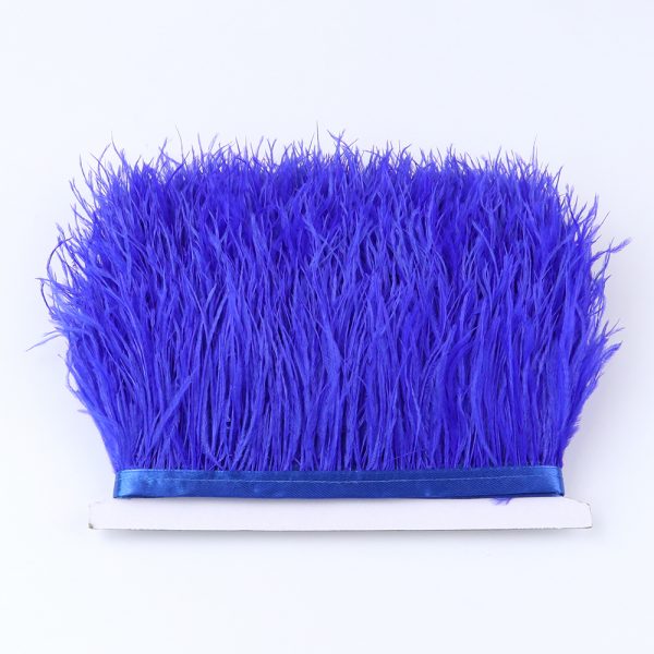 Royal blue Natural Ostrich Feathers Trim