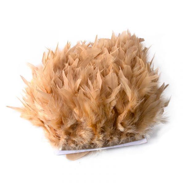 Khaki Natural Turkey Feathers Trim