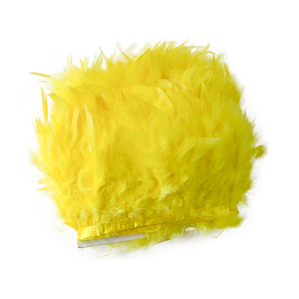 Yellow Natural Turkey Feathers Trim