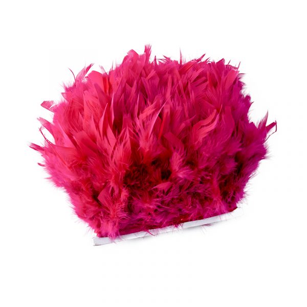 Red wine Natural Turkey Feathers Trim
