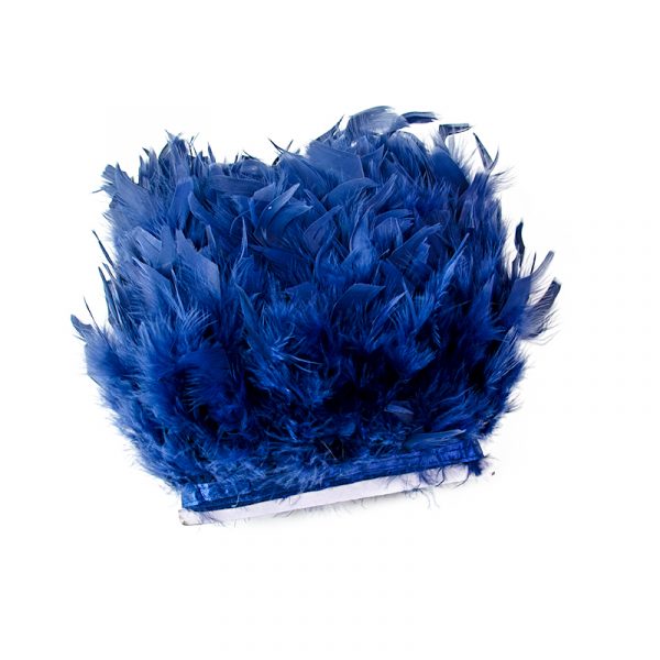 Navy blue Natural Turkey Feathers Trim