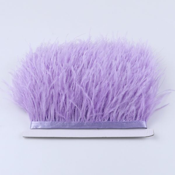 lilac Natural Ostrich Feathers Trim