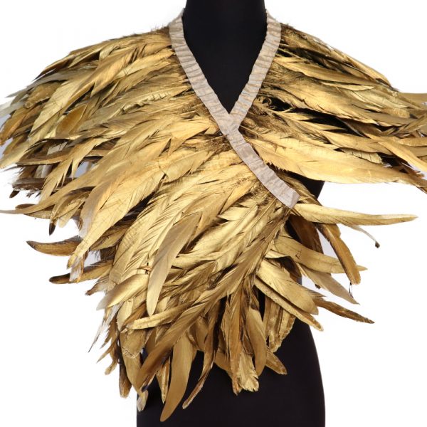 Gold Rooster Tail Feathers Trims Fringe