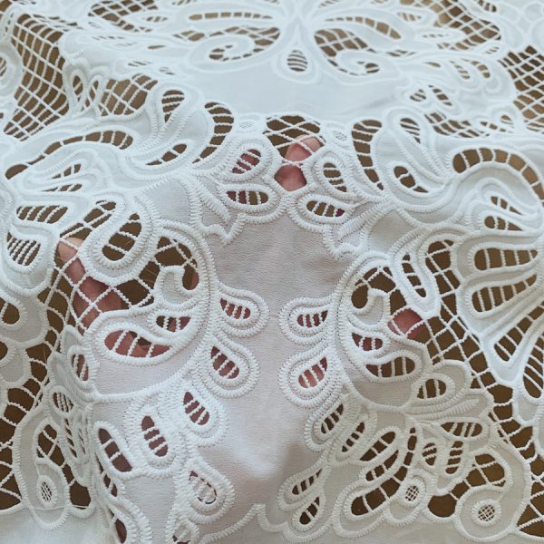 Crêpe De Chine Embroidery Fabric