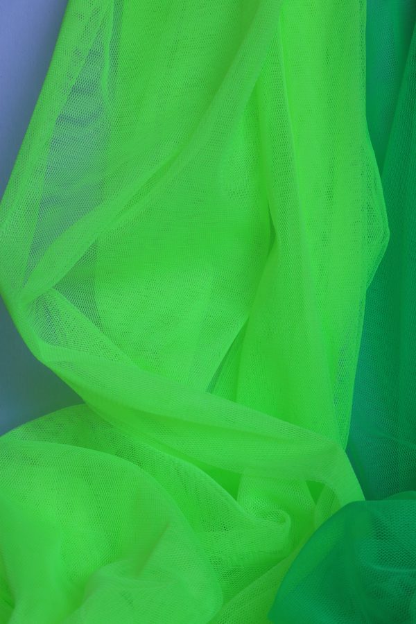  59" wide Neon Yellow/Neon Coral/Fluorescent Green Extra Soft couture Tulle Mesh Fabric