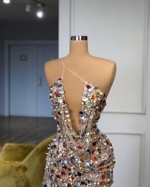 High-End Haute Couture Crystal diamond Rhinestones Dubai Crystal Dress Fabric