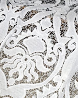 white guipure dress fabric