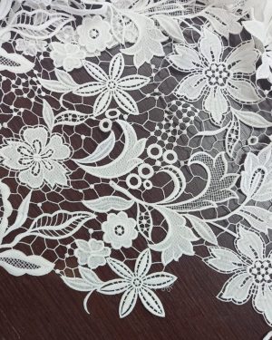 White African Water Soluble Lace Fabrics